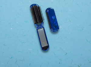 Portable Foldable Hair Brush with Mirror – Compact Travel Hair Comb